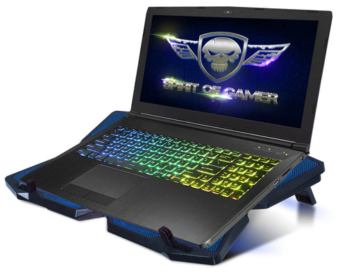 Spirit of Gamer Air Blade 500 système de refroidissement pour ordinateurs portables 43,2 cm (17") 1200 tr/min Noir, Bleu