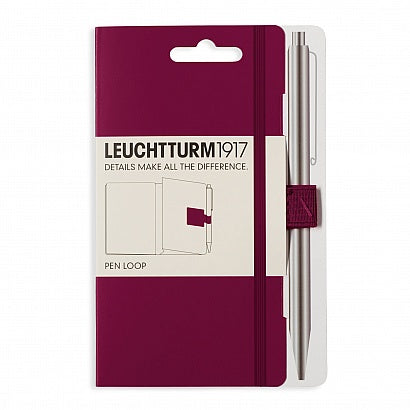 Attache stylo et crayon carnet Pen Loop framboise -LEUCHTTURM 1917