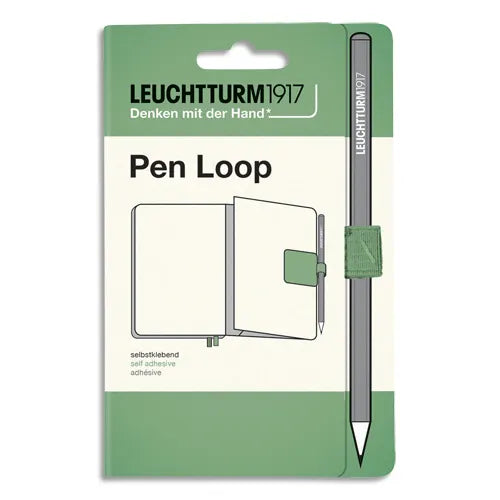 Attache stylo et crayon carnet Pen Loop vert olive -LEUCHTTURM 1917