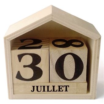 Calendrier perpétuel en bois maisonnette