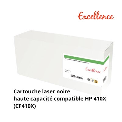 Excellence cartouche laser noire haute capacité compatible HP 410X (CF410X)