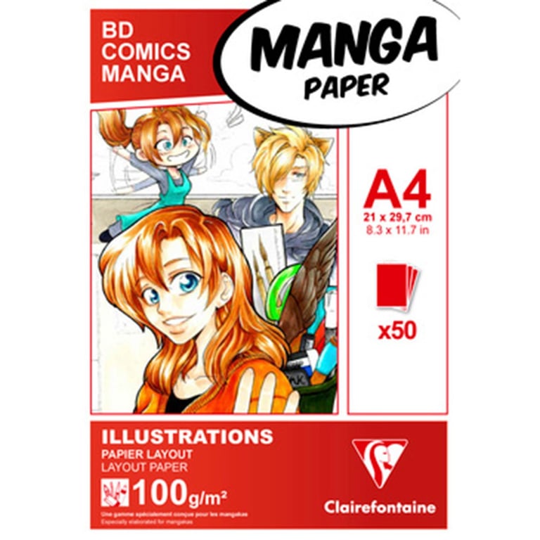 BLOC MANGA ILLUSTRATION A4 50F