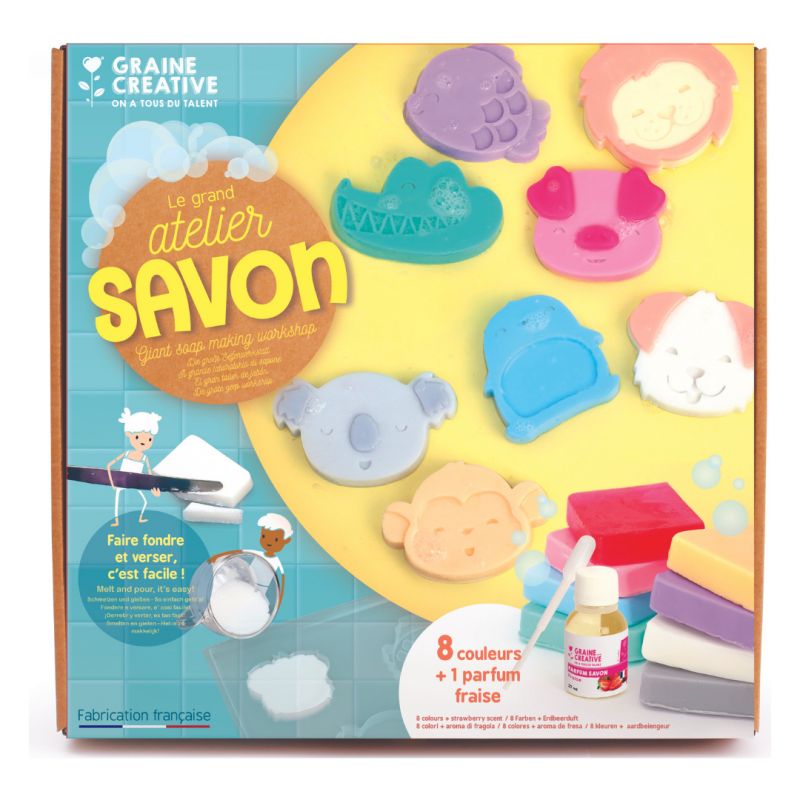 COFFRET DE CRÉATION DE SAVONS 'GRAINE CRÉATIVE' ANIMAUX