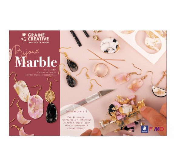 COFFRET DE MODELAGE 'FIMO' BIJOUX MARBLE