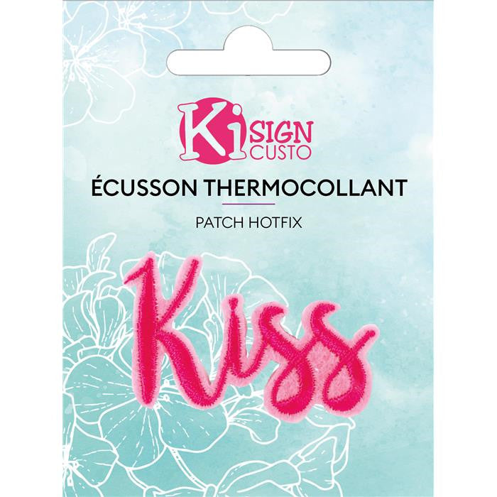 Écusson brodé thermocollant kiss