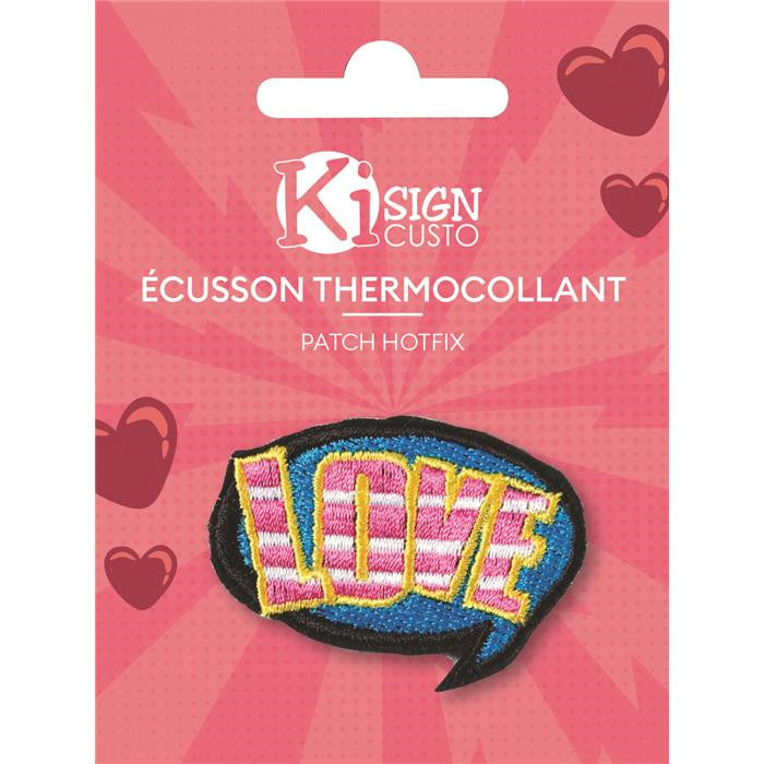 Écusson brodé thermocollant « love »