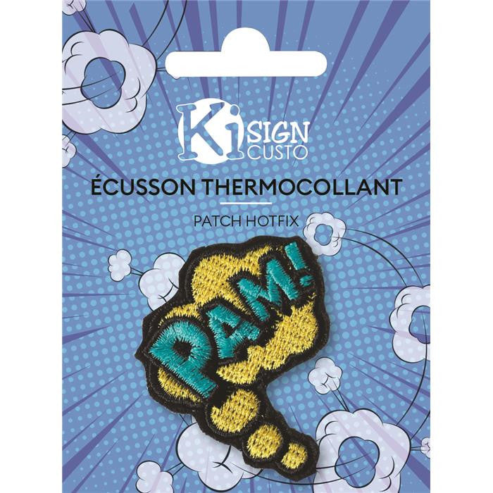 Écusson brodé thermocollant « pam! »