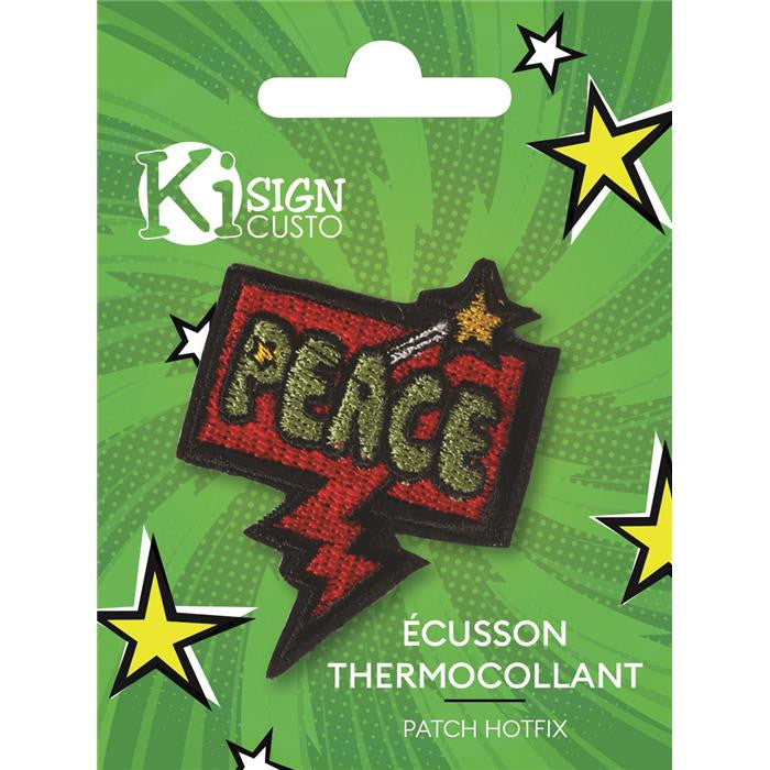 Écusson brodé thermocollant peace