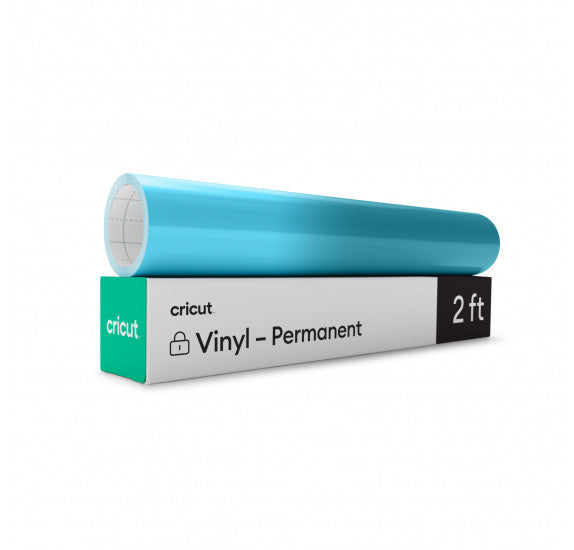 FEUILLE DE VINYLE ADHÉSIF PERMANENT 'CRICUT' THERMO RÉACTIF (FROID) BLEU CLAIR/TURQUOISE 30.5 X61CM