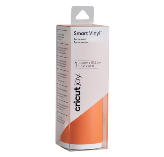 FEUILLE DE VINYLE ADHÉSIF PERMANENT SMART VINYL 'CRICUT JOY' ORANGE BRILLANT 13.9 CM X 1.22 M