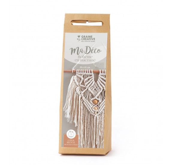 Kit DIY macramé bohême écru