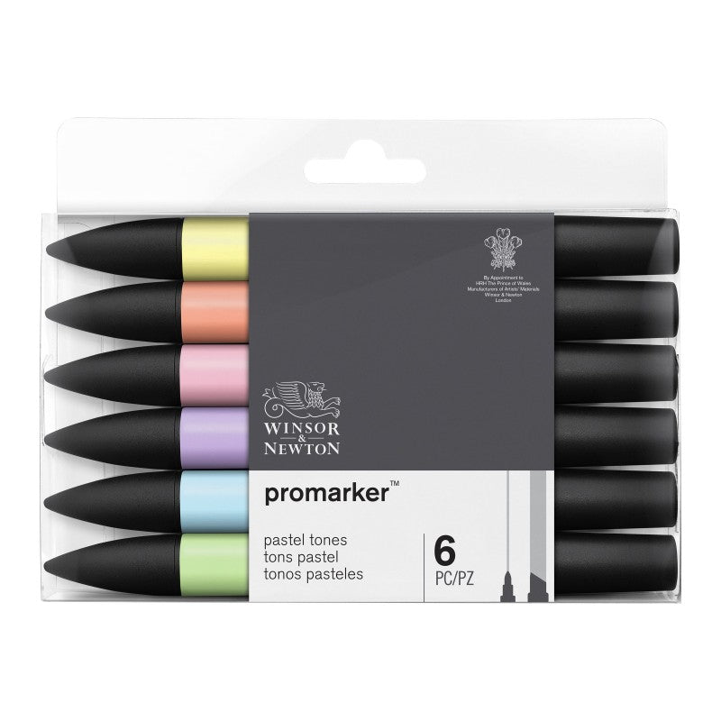 Winsor & Newton 884955070383 marqueur 6 pièce(s) Assortie Vert, Pêche, Rose, Violet, Jaune