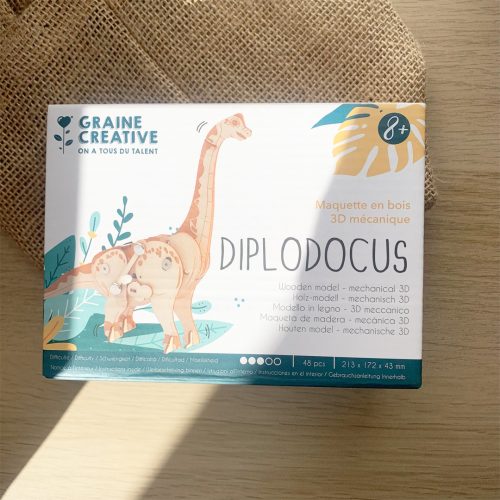 Maquette en bois 3D mécanique – DIPLODOCUS