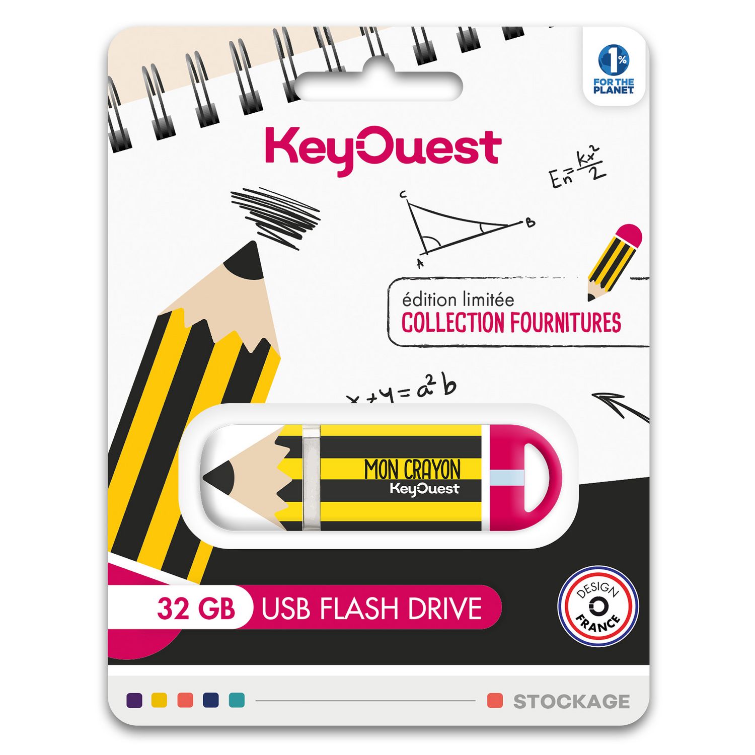 Clé USB fantaisie crayon bois 32Go