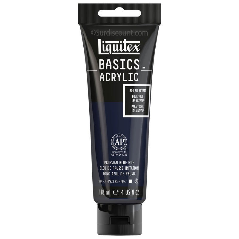 Peinture Acrylique en tube bleu de prusse 118ml - Liquitex Basics