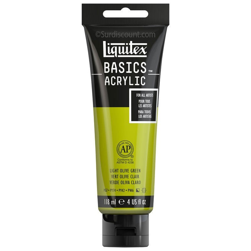 Peinture Acrylique en tube vert olive clair 118ml - Liquitex Basics