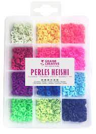 Boite de perles Heishi - Fluo