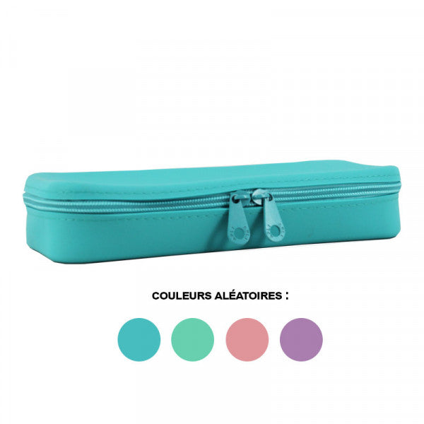 Trousse scolaire rectangulaire souple couleur pastel